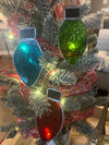 Stained Glass Christmas Light Ornaments (5” x 2.25” )